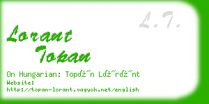 lorant topan business card